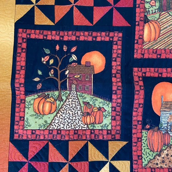 Autumn Halloween Handmade Quilted Wall Hanging - Picture 5 of 7
